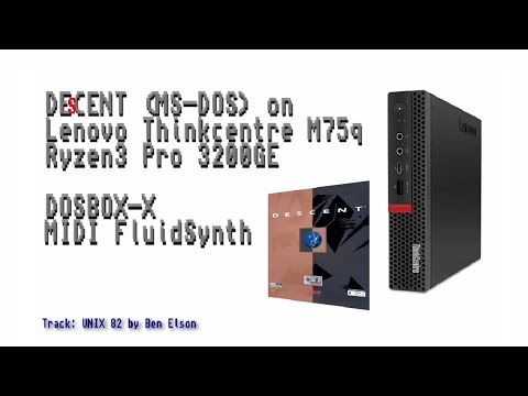 Descent (MS-DOS) On Lenovo M75q Ryzen3 3200GE Pro Mini PC (DOSBox-X)(Linux)