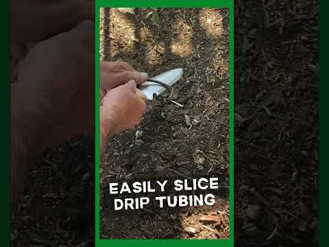 Gardening Tip: Hori Hori Use #728 Drip Tubing  #gardeningadvice #gardeningtips #garden