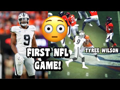 Tyree Wilson Vs Broncos 😳 Welcome to the NFL Moment! 2023 Raiders vs Broncos highlights