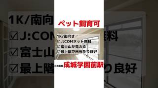 【成城学園前駅】富士山が見えるくらい良い眺望🗻小型犬、猫と一緒に住めるマンション✨⚠️募集終了⚠️