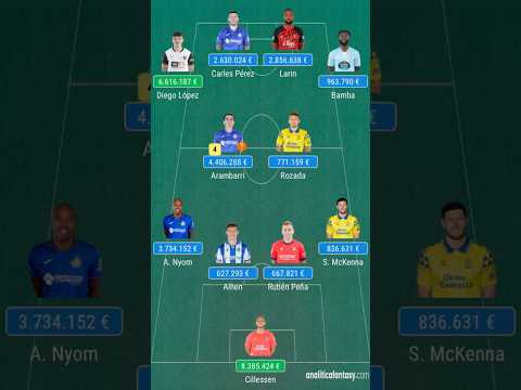 ⭐️ MI ALINEACIÓN DE CHOLLOS FANTASY PARA LA JORNADA 16 | LaLiga 24/25 #laligafantasy #fantasy #short