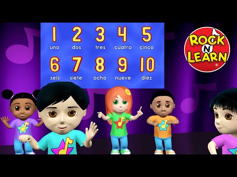 Count to 10 in English and Spanish | Rock ’N Learn