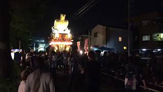 佐原の大祭2018夏　中日　仁井宿区　夜の曳き廻し