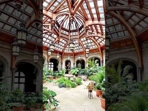 The stunning dome sky window captures the grandeur of the room in the Biltmore House