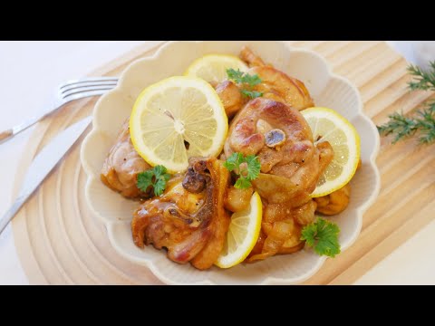 平底鍋「香煎檸檬雞/Pan-fried Lemon Chicken/ レモンチキン」雞肉嫩又清爽！！🍋🐔