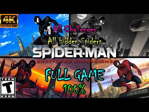 Spider-Man: Shattered Dimensions - 100% Full Playthrough (All Challenges, Hidden Spiders)