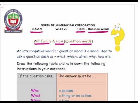 Class 5 English | Wh family & How| week 26 | FirstStep | worksheet Solution l 17.12.20