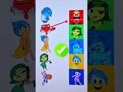 Anger sadness disgust happy fear from insideout2 matching puzzle #shorts #insideout2 #puzzle #game