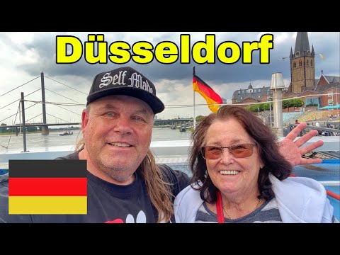 Boat Tour with Mom on the Rhein River in Duesseldorf Germany