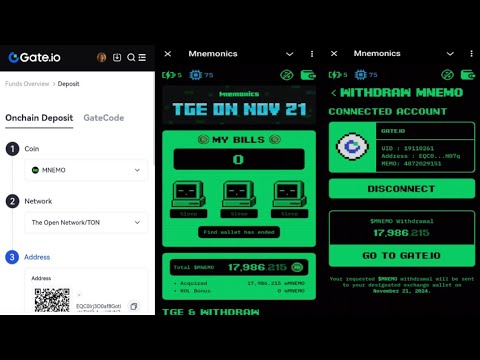 Mnemonics | How To Send Your $MNEMO Tokens To GATE IO EXCHANGE | TGE IN NOVEMBER 21 | Listing Soon