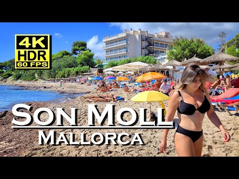 Son Moll Beach Walk Mallorca Cala Ratjada 4K 60fps HDR Dolby Atmos UHD 💖 Balearic Islands 👀 Spain 🇪🇸