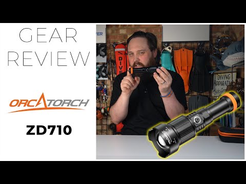 Orcatorch ZD710 Zoom Torch Unboxing Review #scuba #Unboxing #Review