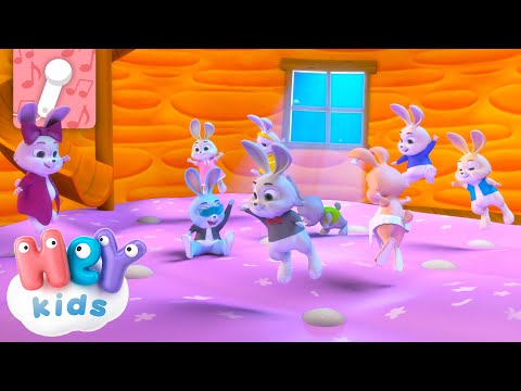 Diez conejos en la cama 🎤 KARAOKE | Canciones para Niños | HeyKids - Canciones infantiles