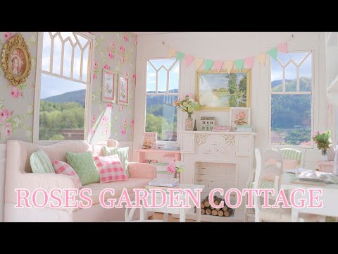 ROSES GARDEN COTTAGE 1/6 scale handmade miniature dollhouse by Nerea Pozo (cake shop patisserie)