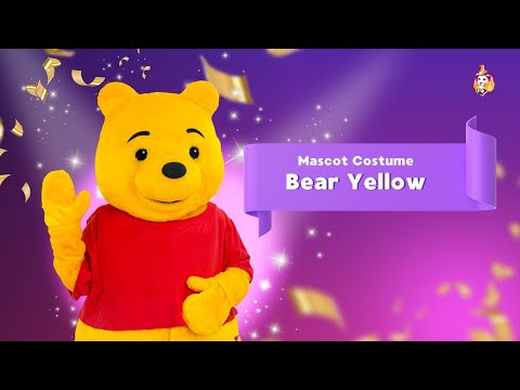 Bear Yellow Mascot Costume