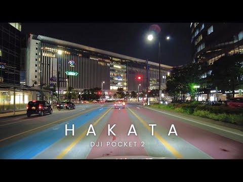 【4K】福岡ドライブ 博多 Fukuoka City Hakata / DJI POCKET 2【#45】