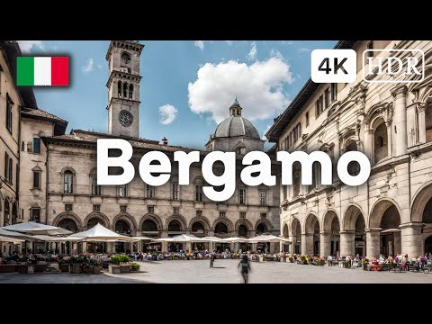 Bergamo Italy 4k 🇮🇹Most Beautiful Towns in Italy: a Hidden Gem on The Northern Italy 🌞 4k Walk