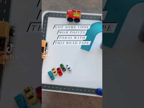 Play Ideas for Kids That Love Cars! Road Tape Fun.