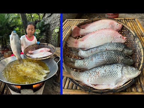 Country girl cook river fish with country style - Cooking with Sreypich