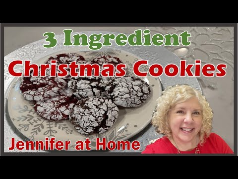 THREE INGREDIENT CHRISTMAS COOKIES #threeingredients #christmascookies #cookies #easycookies #yum