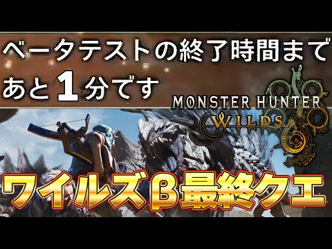 【最後の瞬間】モンハンワイルズβ 最終クエスト