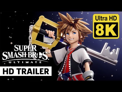 Super Smash Bros. Ultimate Sora Reveal Trailer 8K (Remastered with Neural Network AI)