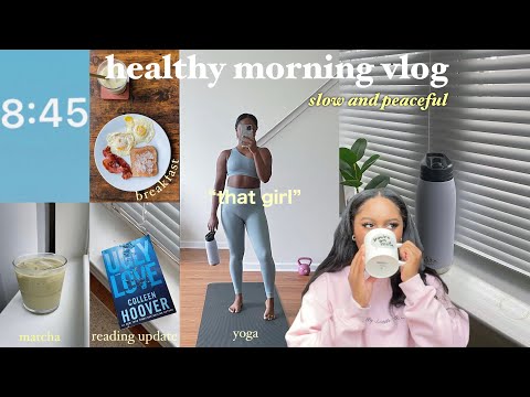 my *very realistic* “that girl” morning routine 2022 🤍🌱 waking up later than 5am :) | health vlog