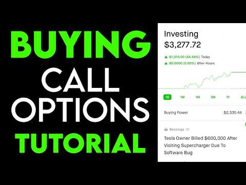 Buying Call Options Tutorial and Close For Profit