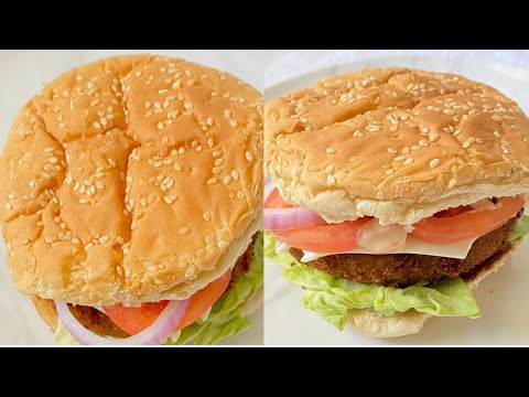 veg Burger recipe, Easy &delicious homemade burger, McAloo Tikki burger