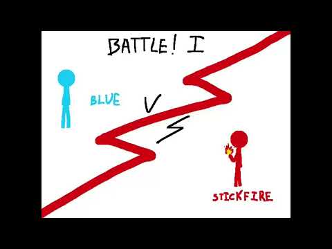 battle! 1 : Blue vs StickFire (folioscope animation)