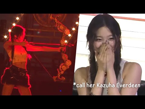 Le Sserafim's Kazuha finally got her revenge from the flamethrower! (at the Golden Disc Awards 2024)