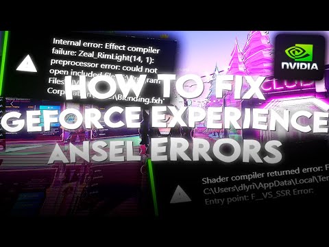 How to Fix NVIDIA Geforce Experience Ansel Errors (Roblox Shaders)