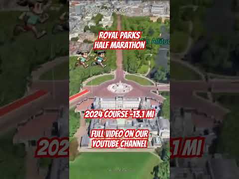 Royal Parks Half Marathon 2024: fly over the half-marathon course! Video of the race path. #garmin