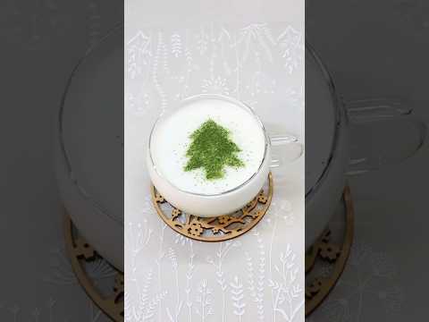 Simple matcha Christmas tree🎄#Drink recipes#Christmas tree#shorts