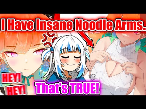 Gura Exposes Kiara's IRL Noodle Arms Without Hesitation【Hololive EN】