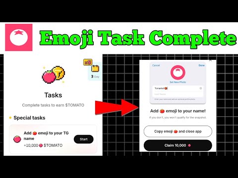 Tomarket Airdrop Add emoji to your TG name | 🍅 Tomarket Emoji Task Complete |Tomarket Airdrop Update