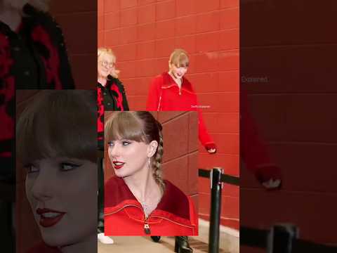 Taylor Swift wearing 87 necklace as she arrived for the chiefs verses raiders game for Travis Kelce