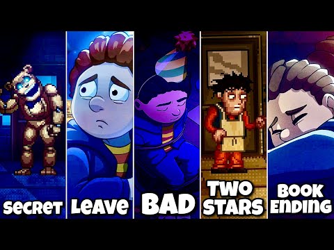 FNAF Into The Pit - All 5 ENDINGS (Showcase) | 3  Stars, 2 Stars, Bad, Leave , Secret Book Endings