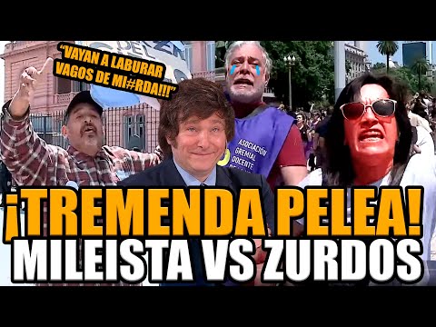 ¡FUERTE PELEA! VOTANTE DE MILEI SE CRUZÓ CON ZURDOS EN LA PUERTA DE CASA ROSADA | BREAK POINT