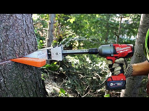 Ingenious Tool For Cutting Tree - Incredible Technology Modern Woodworking Equipments