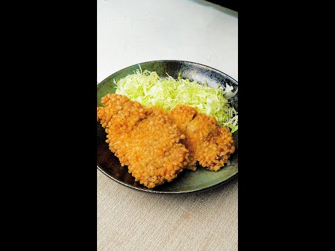 【天かすで格上げ】一度食べたらやみつきカリッとジューシー新感覚とんかつ / Tonkatsu with Tempura Flakes #Shorts