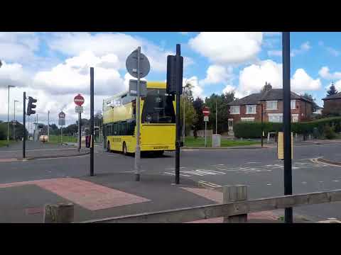 First Greater Manchester - Bee Network Gemini 3 39526 (BL65 OXV) along the Leigh busway (Route V1)