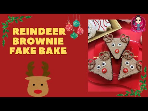 Let’s Fake Bake Reindeer Brownies for our Christmas Tier tray! #fakebake #Christmas #peepthisyall