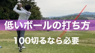 低いボールの打ち方　【１００切の人用】練習方法、打ち方完全解説