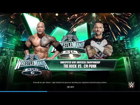 WWE 2K24 THE ROCK VS. CM PUNK FOR THE UNDISPUTED WWE CHAMPIONSHIP BELT WRESTLEMANIA MAIN EVENT!