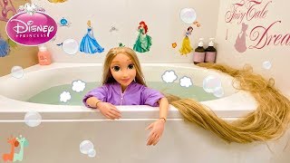 ラプンツェル ナイトルーティン お風呂 プリンセス / Rapunzel In Real Life Night Routine