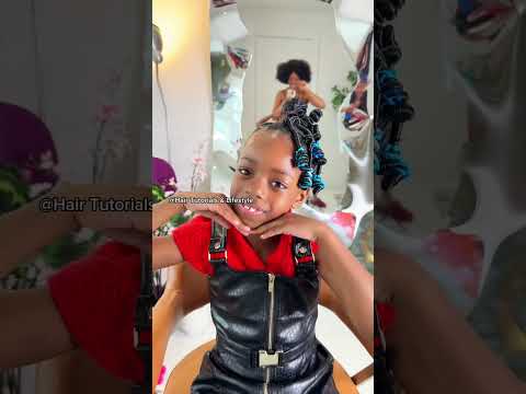 African threading hairstyle transformation on natural hair / kids hairstyle