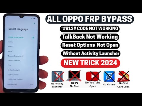 Oppo Frp Bypass 2024 | No*#813#/No Gmail Login/No Apk Bypass Google Account Android/11/12 Without Pc