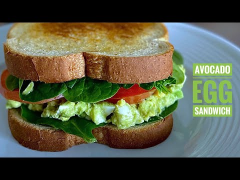 Creamy Avocado and Egg Breakfast Sandwich | Avocado Sandwich Recipe