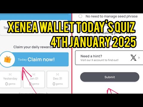 xenea wallet today's quiz 4th January #xeneavouchercode #nodepayvouchercode  #quizxeneawallet